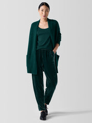 Ribbed Pima Cotton Blend Scoop Neck Top