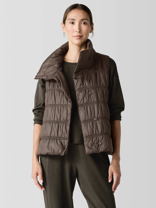 Eggshell Recycled Nylon Stand Collar Vest