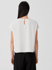 Silk Georgette Crepe Square Top