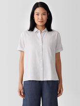 Organic Cotton Ripple Checkered Short-Sleeve Shirt