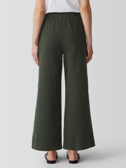 Organic Cotton Ripple Wide-Leg Pant