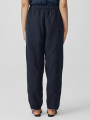 Puckered Organic Linen Lantern Pant