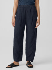 Puckered Organic Linen Lantern Pant