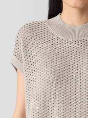Merino Mock Neck Top in Regenerative Wool