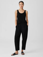 Stretch Silk Jersey Scoop Neck Tank