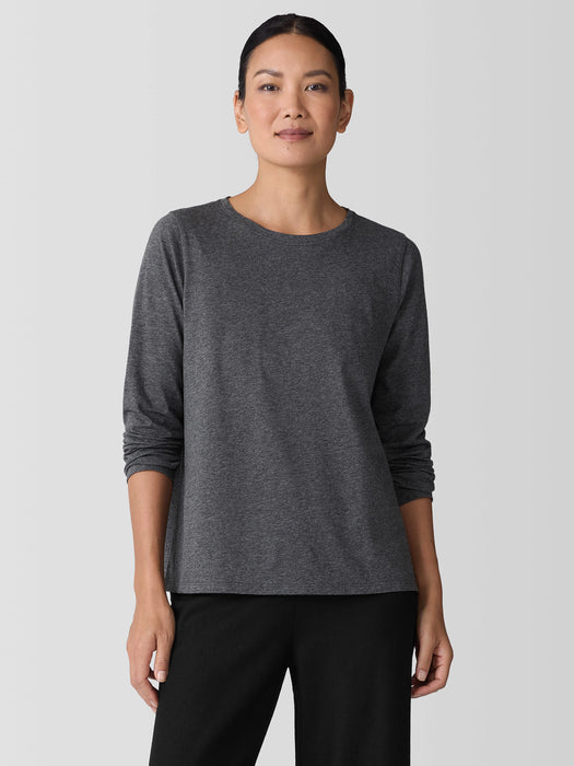 Mélange Fine Organic Cotton Jersey Long-Sleeve Tee