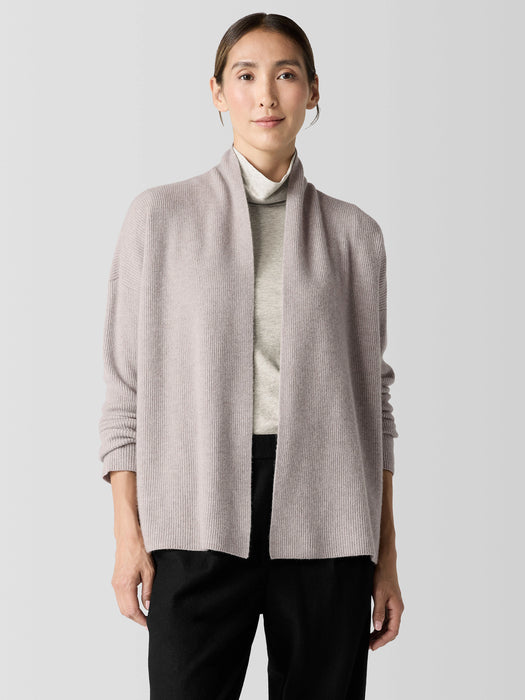 Italian Cashmere High Collar Cardigan