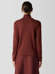 Fine Merino Turtleneck Top in Regenerative Wool