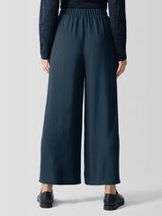 Silk Georgette Crepe Wide-Leg Pant