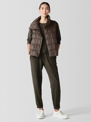 Eggshell Recycled Nylon Stand Collar Vest