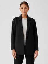 Washable Flex Ponte Notch Collar Long Blazer