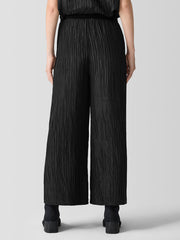 Textured Silk Jacquard Wide-Leg Pant