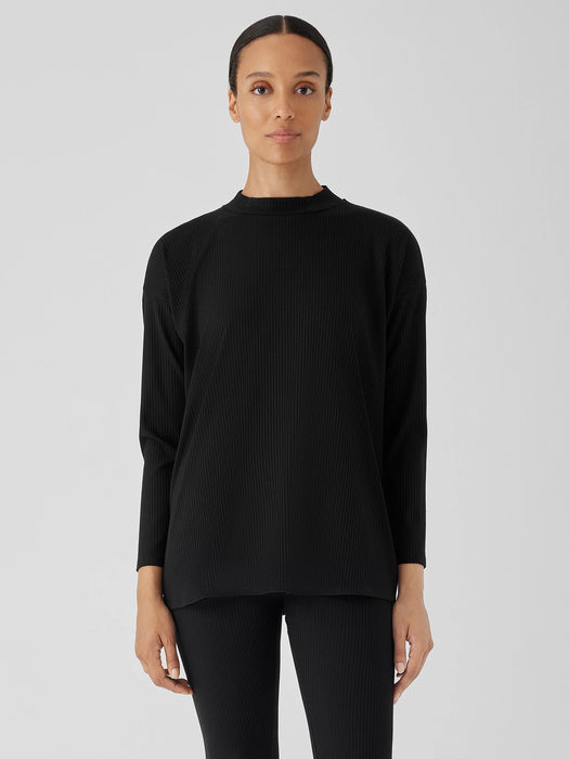 Cozy Stretch Rib Crew Neck Top