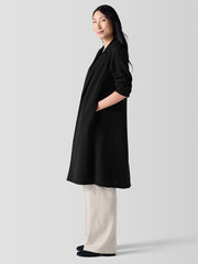 Silk Double Crepe Long Blazer
