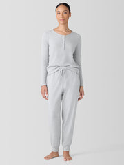 Mélange Organic Cotton Interlock Jogger Sleep Pant