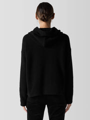 Cozy Recycled Wool Boucle Hooded Jacket