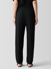 Stretch Jersey Knit Lantern Jogger Pant