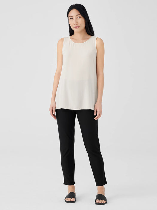 Washable Stretch Crepe High-Waisted Pant