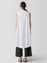 Washed Organic Cotton Poplin Sleeveless Dress