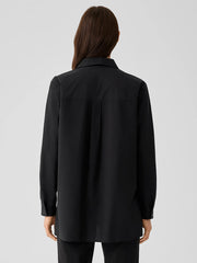 Washed Organic Cotton Poplin Classic Collar Shirt