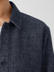 Tweedy Hemp Cotton Classic Collar Jacket