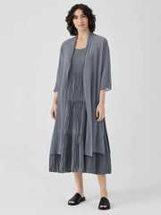 Sheer Silk Georgette High Collar Jacket