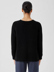 Cotton Fluff Crew Neck Long Top