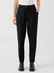 Boiled Wool Jersey Carrot Pant