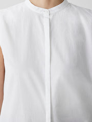 Washed Organic Cotton Poplin Sleeveless Dress