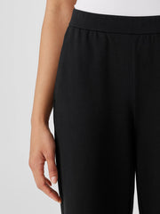 Cotton Blend Ponte Wide-Leg Pant