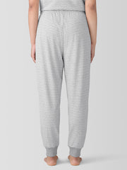 Striped Organic Cotton Interlock Jogger Sleep Pant