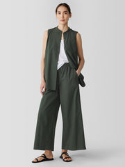 Washed Organic Cotton Poplin Wide-Leg Pant