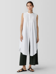 Washed Organic Cotton Poplin Sleeveless Dress