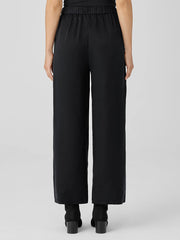 Sandwashed Cupro Wide-Leg Pant