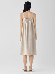 Organic Linen Square Neck Dress