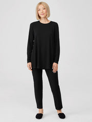 Fine Jersey Crew Neck Top
