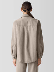 Garment-Dyed Utility Organic Cotton Shirt Jacket
