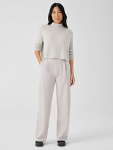 Boiled Wool Jersey Pleated Wide-Leg Pant