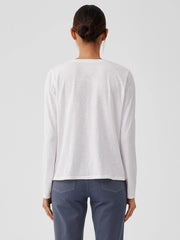 Organic Cotton Slub V-Neck Top