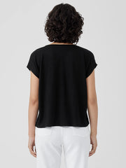 Organic Linen Jersey V-Neck Tee
