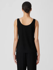 Stretch Silk Jersey Scoop Neck Tank