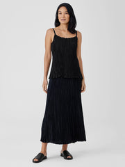 Crushed Silk Maxi Skirt