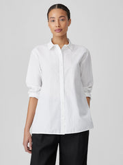 Washed Organic Cotton Poplin Classic Collar Shirt