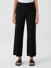 Stretch Jersey Knit Wide-Leg Pant