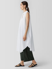 Washed Organic Cotton Poplin Sleeveless Dress