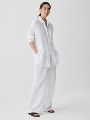 Organic Cotton Lofty Gauze Classic Collar Long Shirt