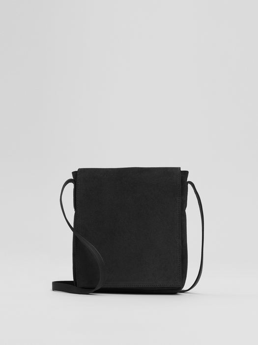 Italian Suede Square Crossbody Bag