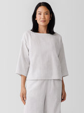 Organic Cotton Ripple Checkered Box-Top
