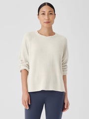 Organic Cotton Chenille Crew Neck Top