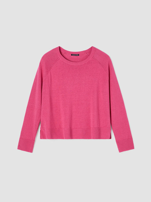 Organic Linen Cotton Raglan-Sleeve Top